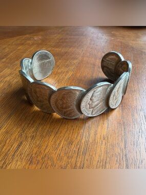 Artisan Vintage Jefferson 9 Nickels Cuff Bracelet